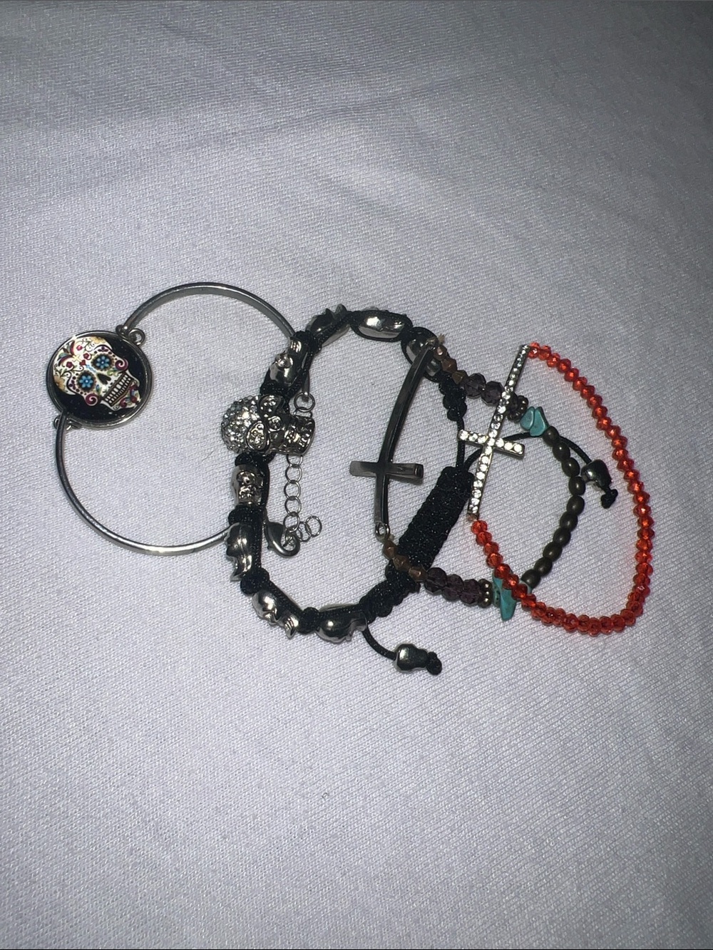 Skull & Cross Bracelet Lot